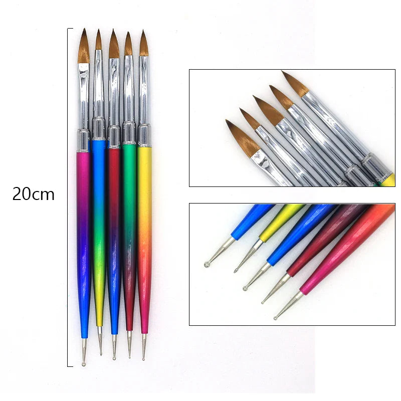 Nail Brush For Manicure Gel Brush For Nail Art 15Pcs/Set Nail Brush Acrylic Liquid Powder Carving Gel Brush - Tasawoq