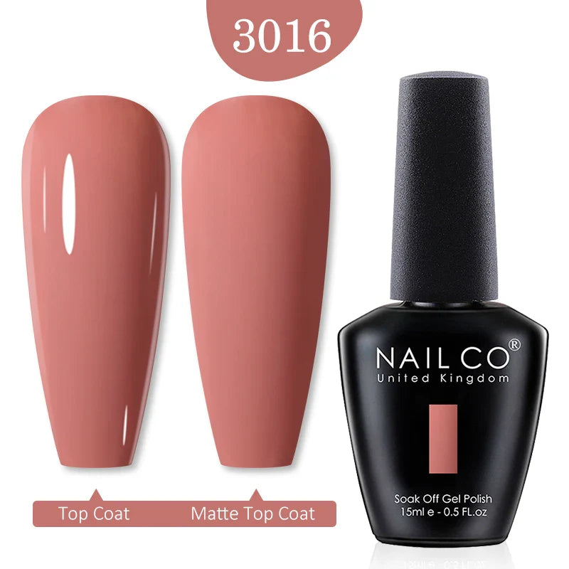 NAILCO Red Colors Series 15ML Nail Gel Polish Nail Supplies Semi Permanent For Nail Art Manicure Soak Off LED UV Hybrid Varnish - Tasawoq