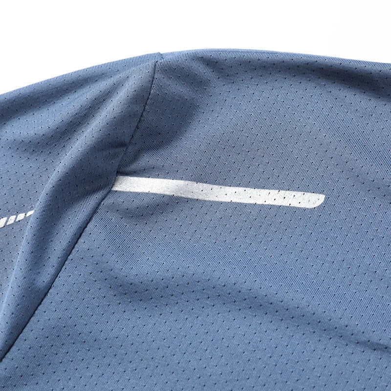 CHRLCK Men's Running Quick Drying T-shirts Breathable Hiking Fishing Tees Soft Elasticity Outdoor Sports Short Shirt Summer - Tasawoq
