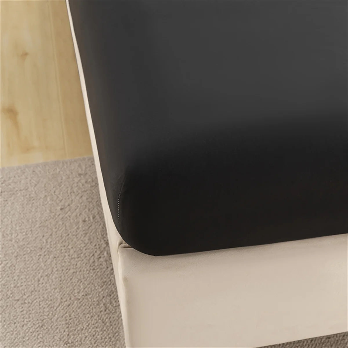 Kuup Safe Waterproof Mattress Protector Soft Comfortable Breathable Solid Color Fitted Bedding Cover No Pillowcases Included - Tasawoq