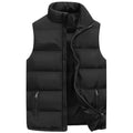 Mens Vest Jacket Warm Sleeveless Jackets Winter Waterproof Zipper Coat Autumn Stand-up Collar Casual Waistcoat Brand Clothing - Tasawoq