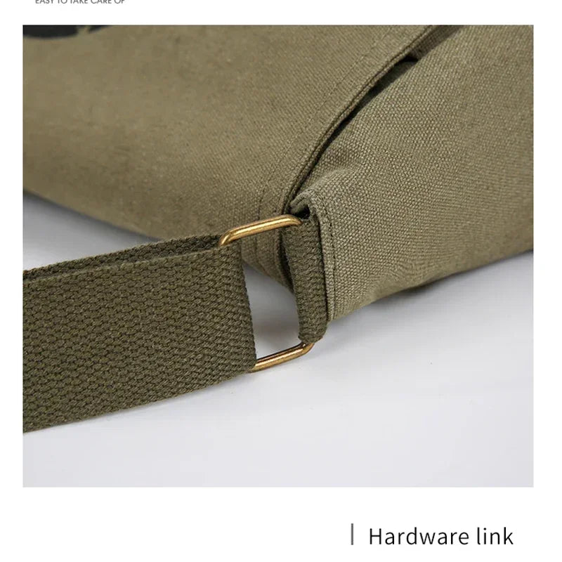 Vintage Cartoon Women Canvas Messenger Bag Large Capacity Tote Bag Women Shoulder Handbag - Tasawoq