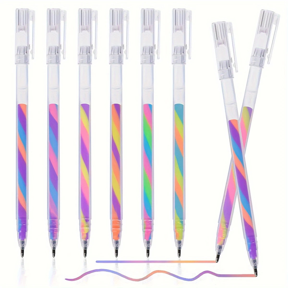 6pcs Glitter Gel Highlighter Pens Set - 1.2mm Vibrant Colors, Smooth Writing, Perfect for Journals, DIY Crafts, Greeting Cards,
