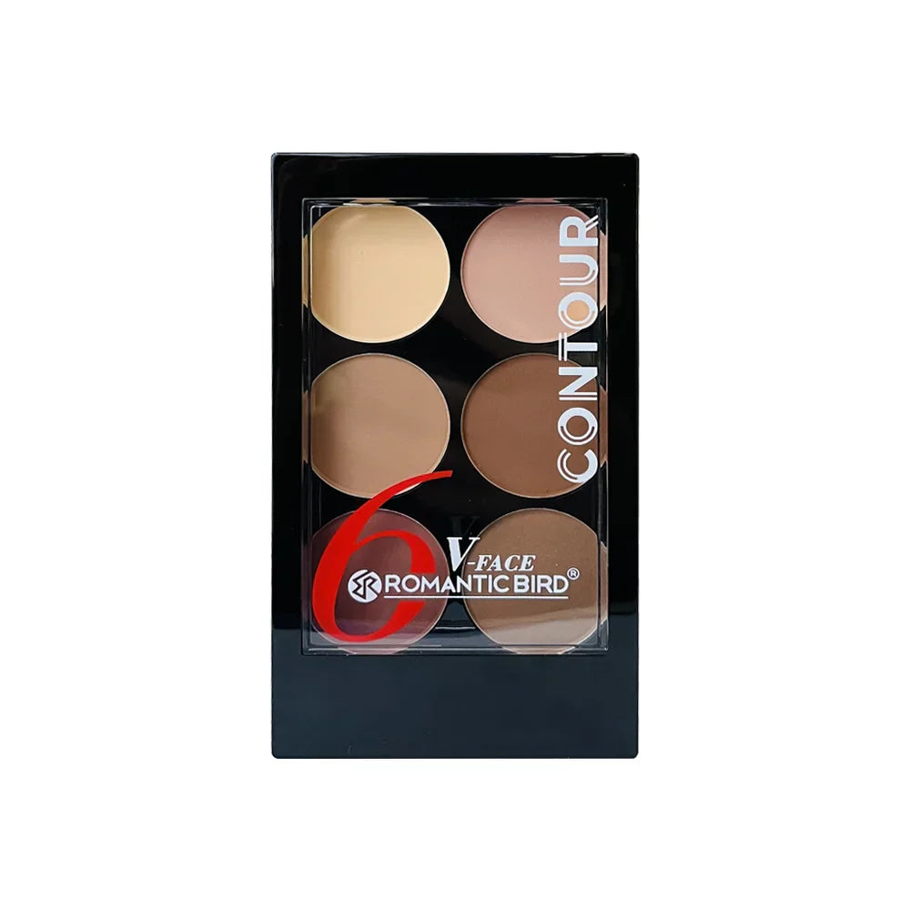6 Colors Highlight Contouring Powder Palette Face Shadow Contouring Po ...