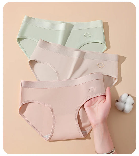 7Pcs Week Pants Cotton Women Panties Breathable Solid Underwear Cute Girls Briefs Soft Underpants Sexy Low Waist Female Lingerie - Tasawoq