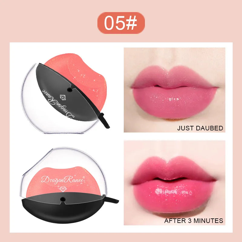 12-color lazy lip-shaped pearlescent fine glitter lipstick that is not easy to fade, warm and moisturizing, color-changing lazy - Tasawoq