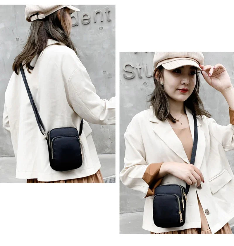 Women Bag Waterproof Shoulder Bag Crossbody Zipper Mobile Phone Lady Female Multifunction Handbag Wrist Purse Womens Pouch - Tasawoq