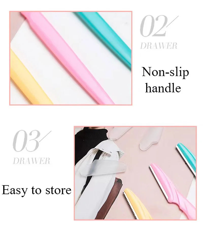 Eye Brow Epilation Hair Removal Cutter Shaver Blades Makeup Tools Eyebrow Trimmer Knives Portable Face Razor Hair Remover - Tasawoq