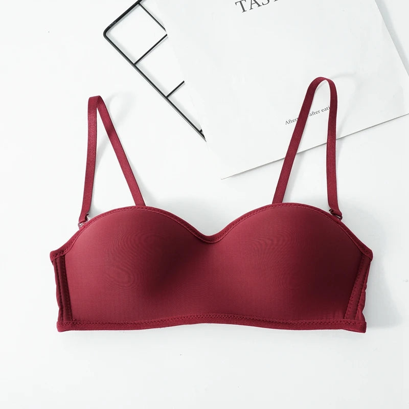 Women Invisible Bra Strapless Bralette 1/2 Cup Women's Underwear Sexy Lingerie Female Seamless Party Wedding Bras - Tasawoq