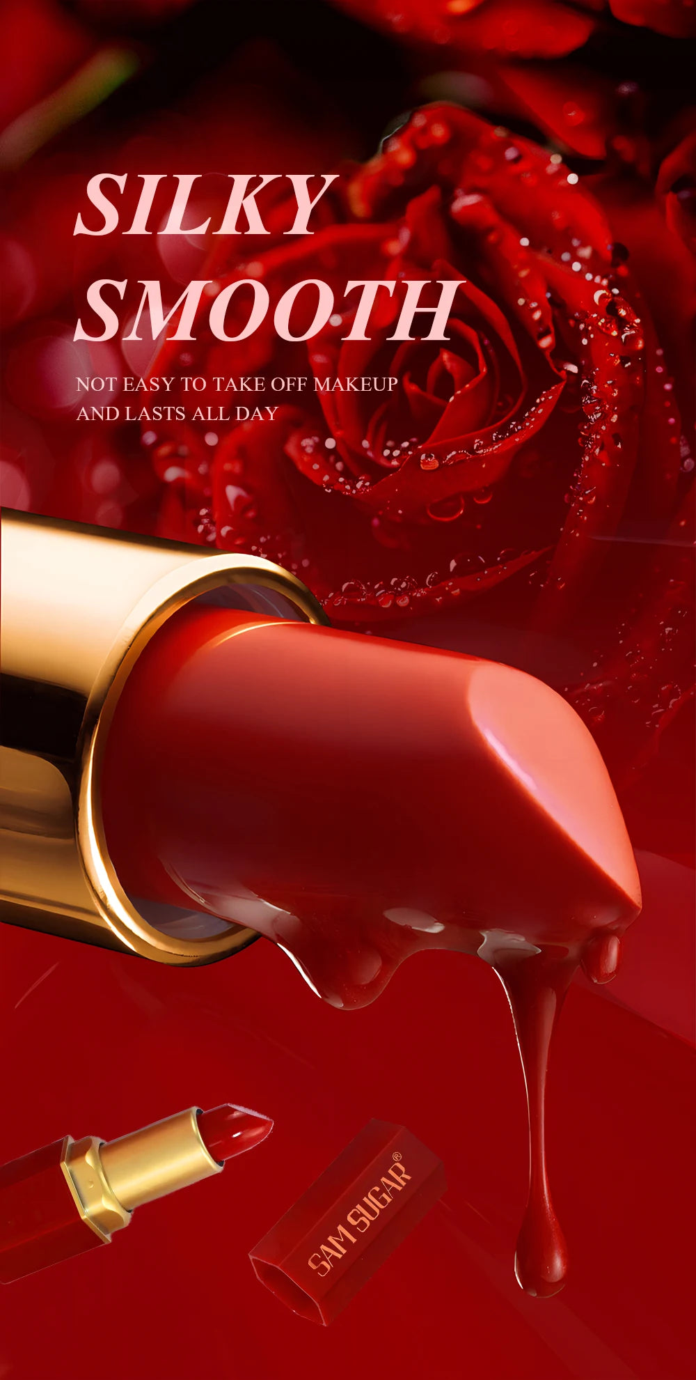 6 Colors Gold Bar Tube Lipstick Matte Texture Pearlescent Glitter Velvet Lipstick Valentine's Day Gift 6PCS - Tasawoq