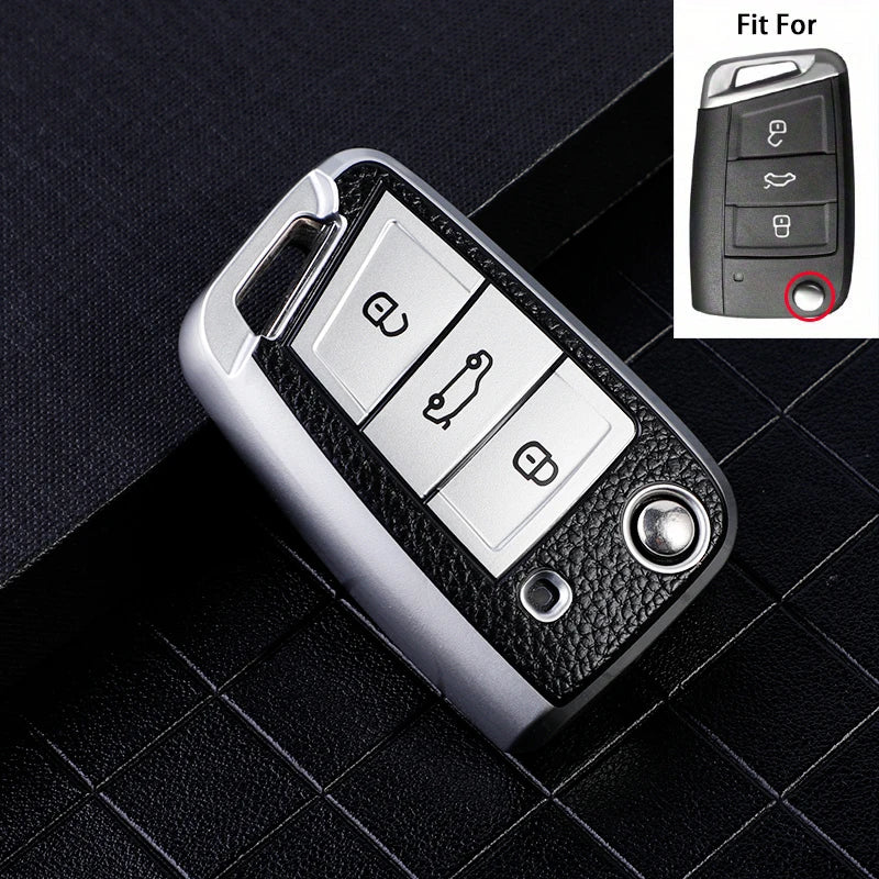 Car Key Cover Fob Case Shell For Volkswagen VW Polo Golf 7 MK7 Tiguan passat For Skoda Octavia Kodiaq Karoq For Seat Ateca Leon