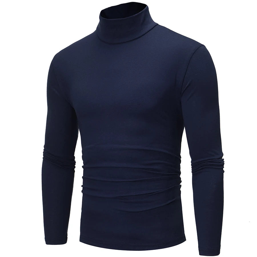 Thermal Underwear Tops Men Winter Clothes Thermal Shirt Autumn Men's Winter Tights High Neck Thin Slim Fit Long Sleeve T-shirt - Tasawoq