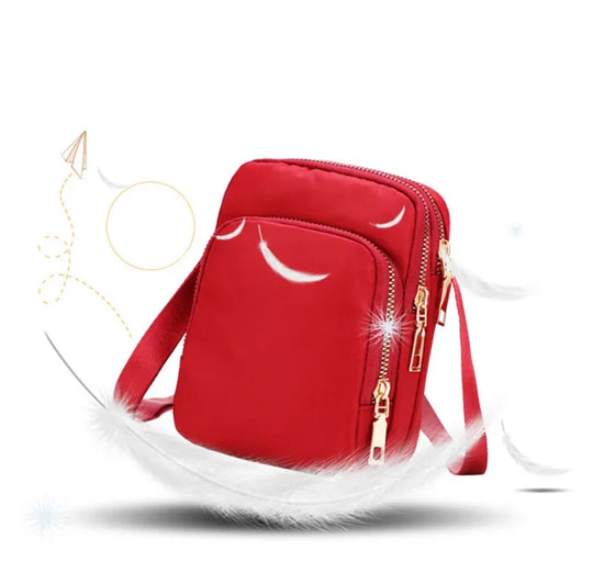 Women Bag Waterproof Shoulder Bag Crossbody Zipper Mobile Phone Lady Female Multifunction Handbag Wrist Purse Womens Pouch - Tasawoq