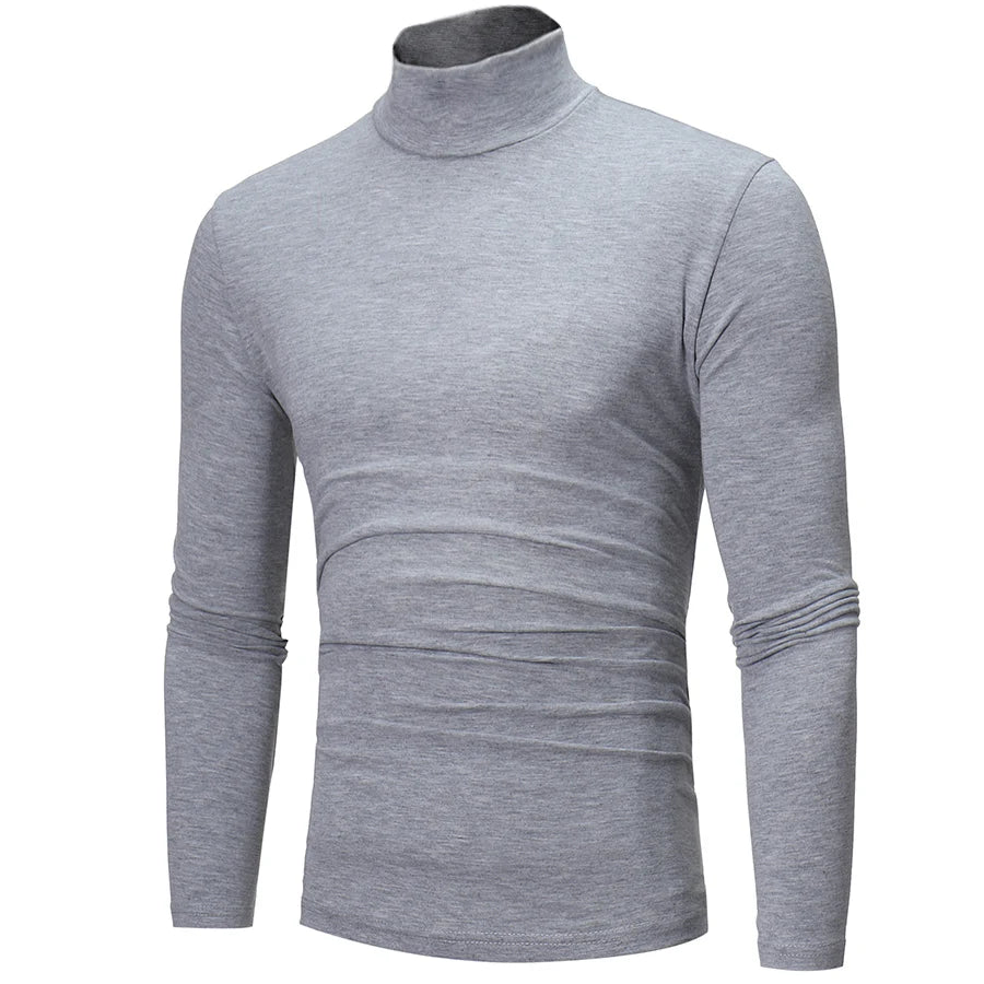 Thermal Underwear Tops Men Winter Clothes Thermal Shirt Autumn Men's Winter Tights High Neck Thin Slim Fit Long Sleeve T-shirt - Tasawoq