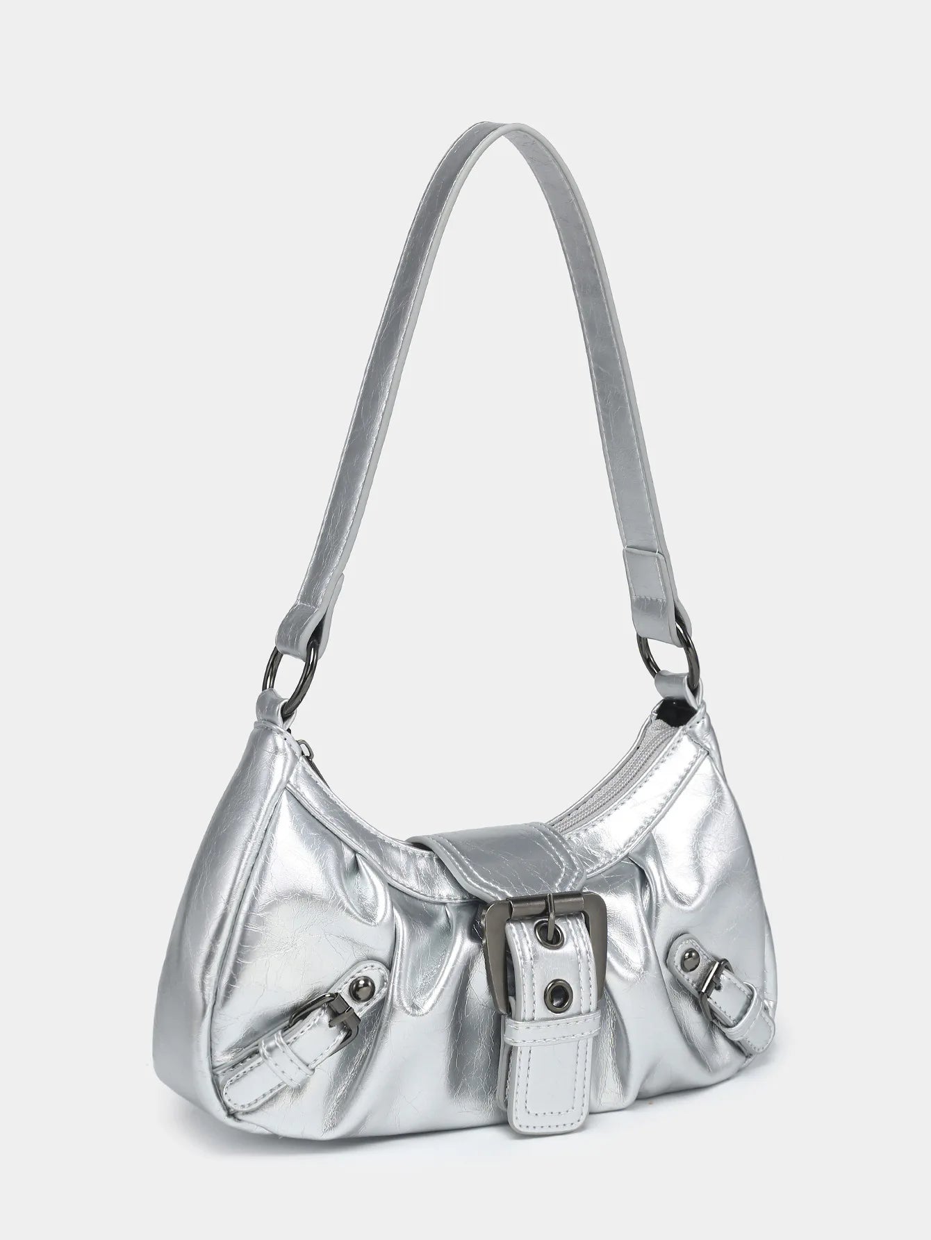 2024 spring hot selling Maillard style retro style small bag spicy girl Y2K wasteland style vintage leather shoulder armpit bag - Tasawoq