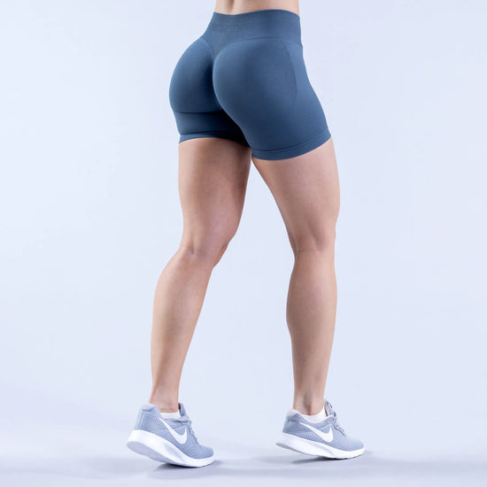 NCLAGEN Women Low Rise Impact Shorts Sports Workout Gym Running Seamless Leggings Scrunch Booty Hip Lifting Yoga Biker Shorts - Tasawoq
