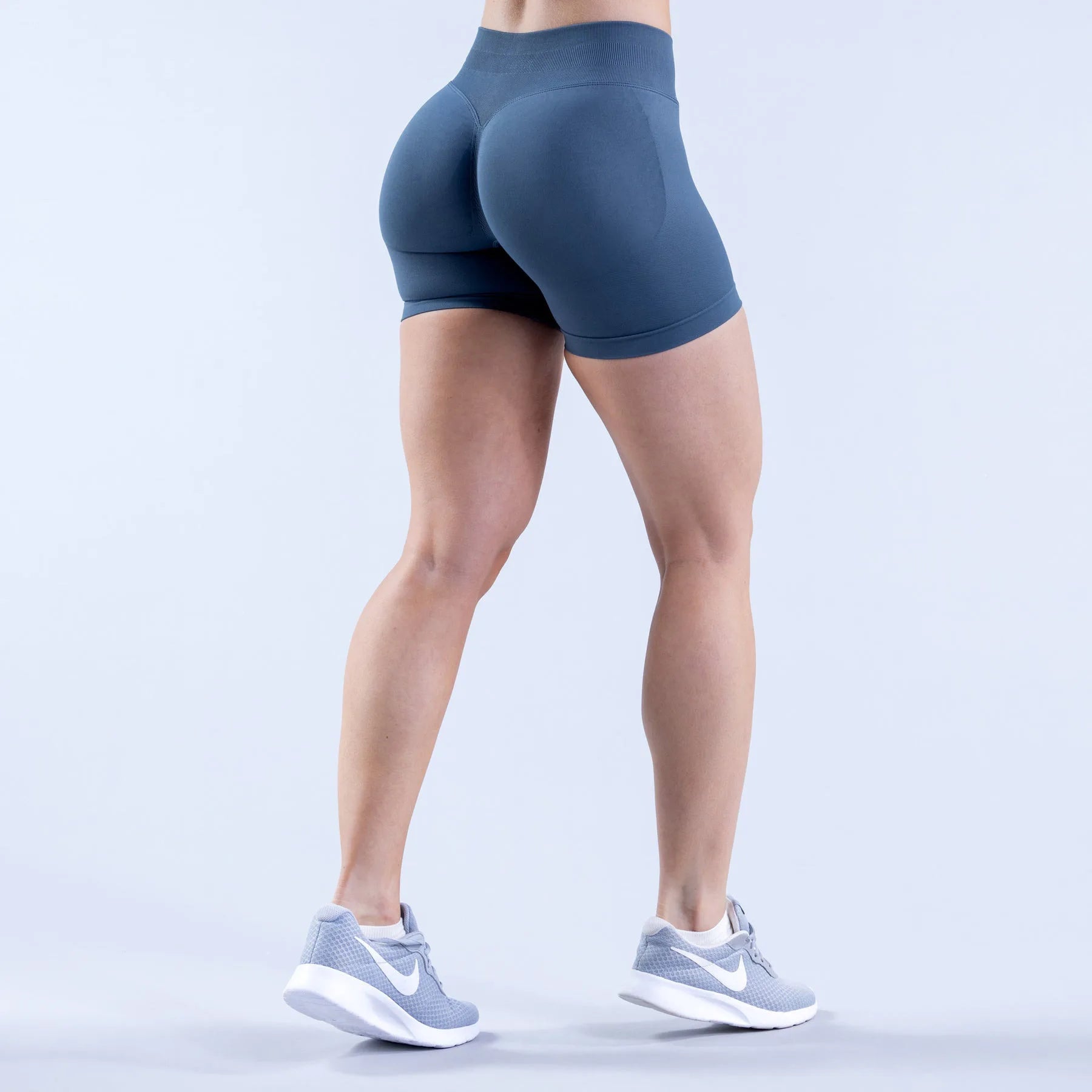 NCLAGEN Women Low Rise Impact Shorts Sports Workout Gym Running Seamless Leggings Scrunch Booty Hip Lifting Yoga Biker Shorts - Tasawoq