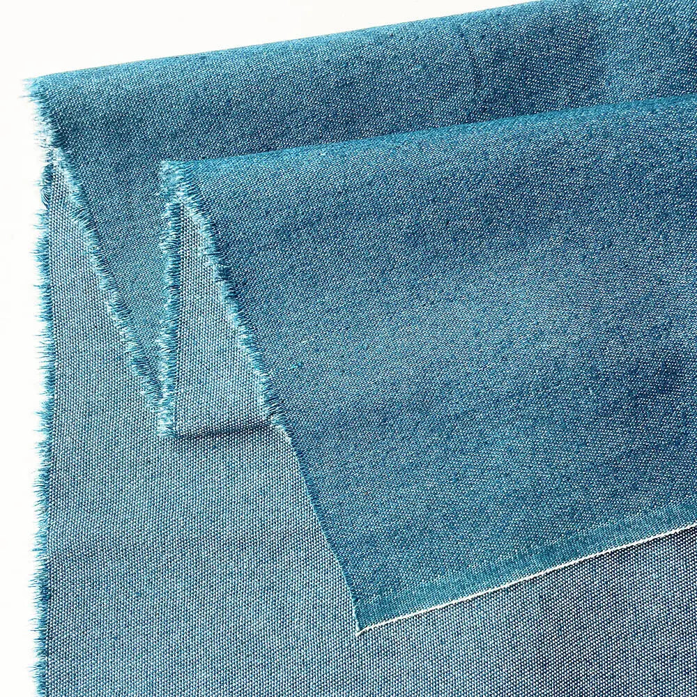 Vintage Cotton Blue Denim Fabric Light Thin Soft Cloth for DIY Dolls Clothing Jeans Dress Bag Cap Apron Crafts Manual Material - Tasawoq