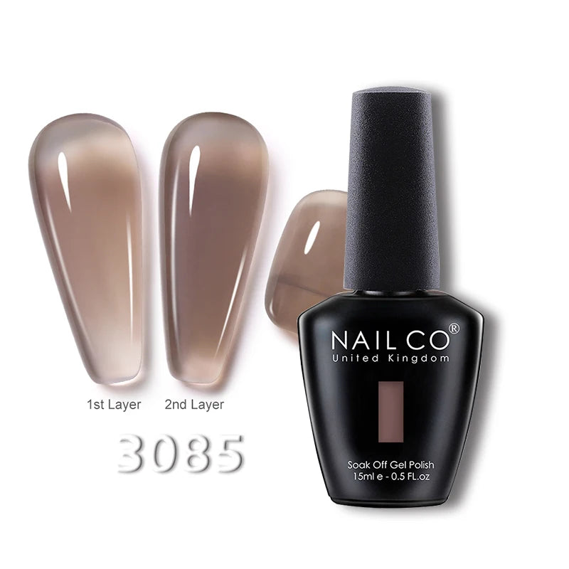 NAILCO 15ml Fresh Series Gel Nail Polish Design UV&LED Nail Gel Spring Summer Color Vernis Nail Art Glitter All For Manicure Set - Tasawoq