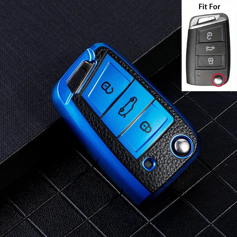 Car Key Cover Fob Case Shell For Volkswagen VW Polo Golf 7 MK7 Tiguan passat For Skoda Octavia Kodiaq Karoq For Seat Ateca Leon