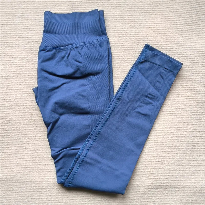 Seamless Sporty Leggings High Impact Yoga Leggings Fitness Pants Butt Lifting Tights Tummy Control Squat Proof Workout Tights - Tasawoq