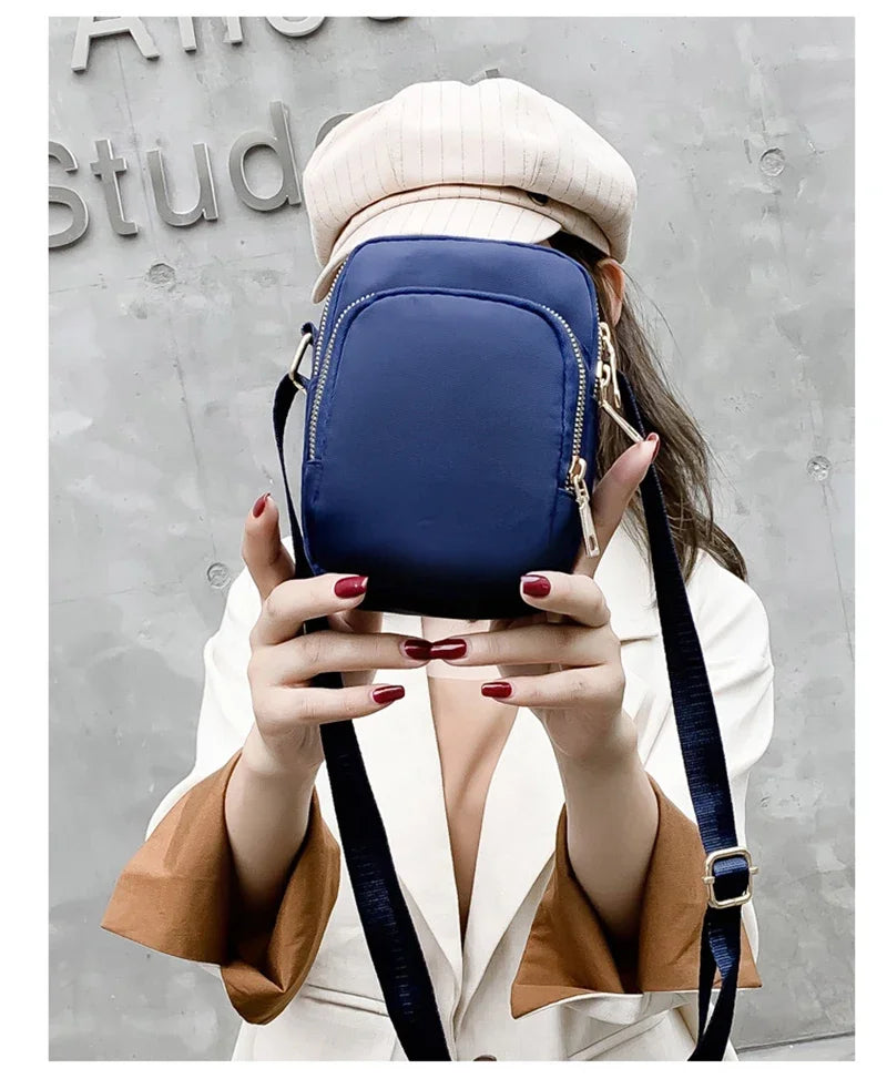 Women Bag Waterproof Shoulder Bag Crossbody Zipper Mobile Phone Lady Female Multifunction Handbag Wrist Purse Womens Pouch - Tasawoq