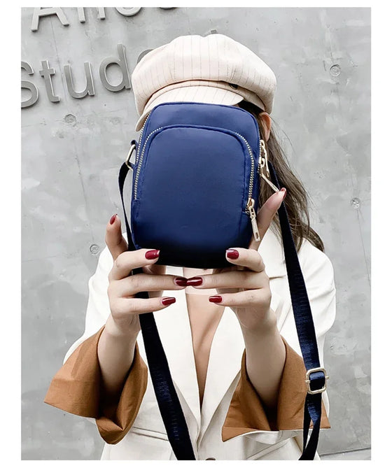 Women Bag Waterproof Shoulder Bag Crossbody Zipper Mobile Phone Lady Female Multifunction Handbag Wrist Purse Womens Pouch - Tasawoq