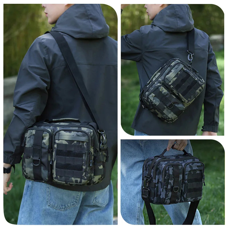 Trekking Tactical Handbags Shoulder Bag Camping for Man Hiking Travel Climbing Fishing Sling Crossbody Outdoor Weekend Molle Bag - Tasawoq