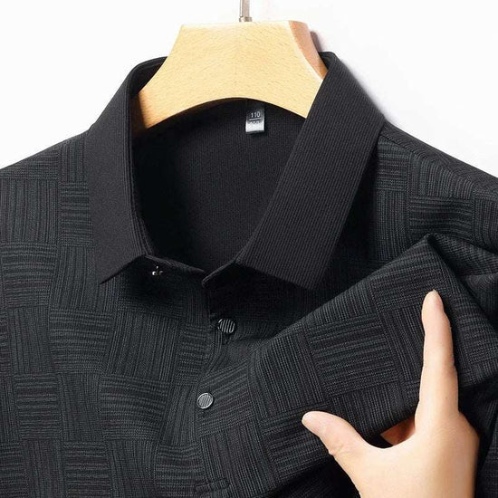 2024 Men's New Printed Business Casual Short sleeved POLO Shirt Fashion Short sleeved Comfortable and Breathable Top - Tasawoq