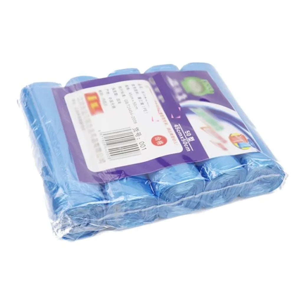 5 Rolls 100 Counts Disposable Small Trash Bags Portable Pe Rubbish Bags Wastebasket Bags Small Garbage Bags Office Kitchen Waste - Tasawoq