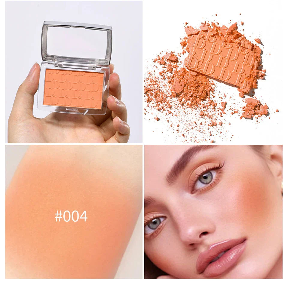 Blush Matte Natural Cheek Tint Brighten Face Waterproof Face Contouring Cosmetics Blush Powder Soft Female Makeup For Cheeks - Tasawoq