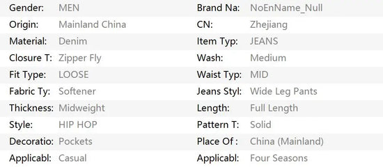 Jeans men Wide Leg Jeans Male Loose Straight Denim Pants 2025 Autumn Harajuku Vintage Blue Jean Trouser Streetwear Clothes