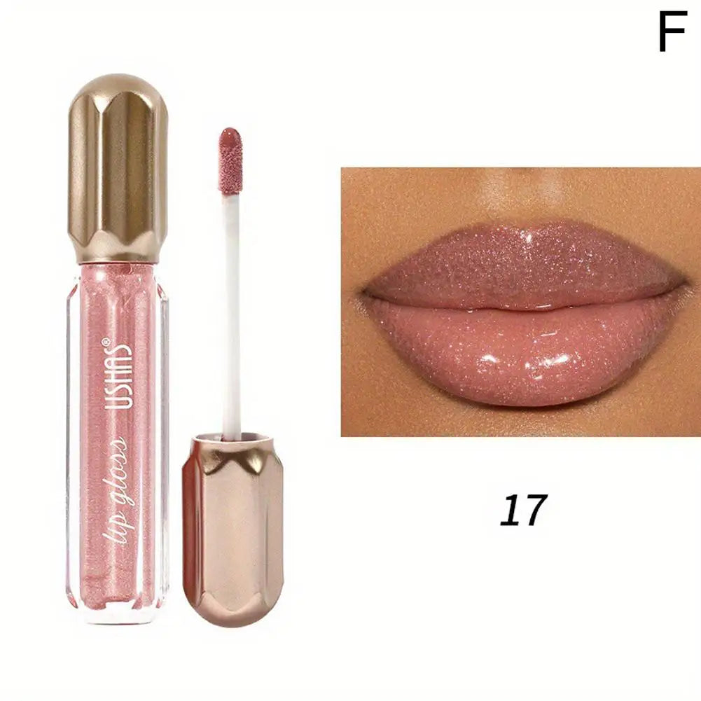 Mirror Pearl Lip Gloss Waterproof Long Lasting Moisturizing Lipstick Shine Glitter Lip Gloss Women Makeup Cosmetic - Tasawoq