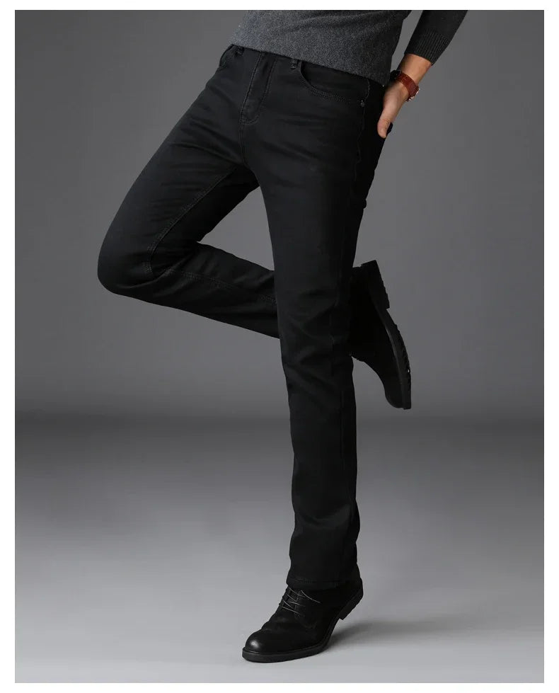 Men Classic Advanced Fashion Brand Jeans Jean Homme Man Soft Stretch Black Biker Masculino Denim Trousers Mens Pants Overalls - Tasawoq