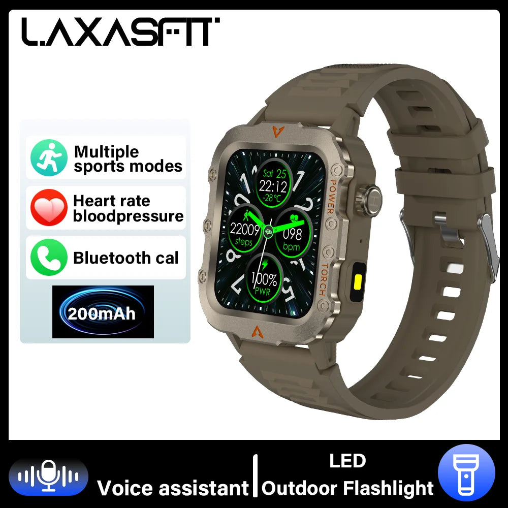 LAXASFIT 2024 New LED Men's Smartwatch Bluetooth Talking Smartwatch Multi Sport Mode Health Monitoring Smart Watch - Tasawoq