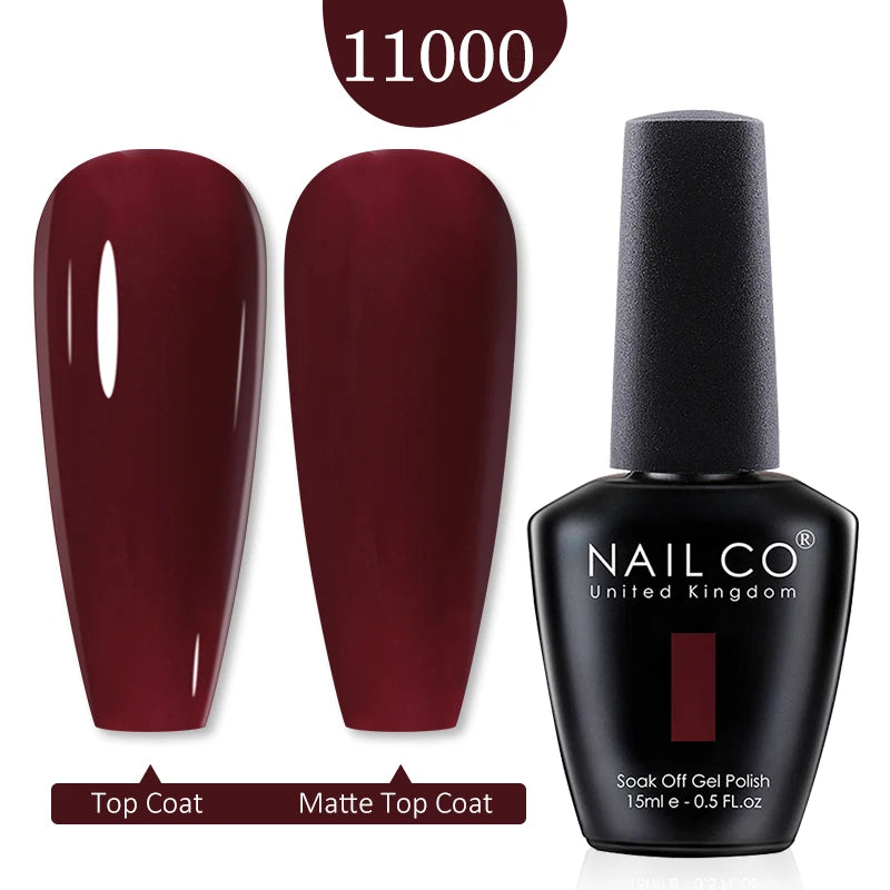 NAILCO Red Colors Series 15ML Nail Gel Polish Nail Supplies Semi Permanent For Nail Art Manicure Soak Off LED UV Hybrid Varnish - Tasawoq