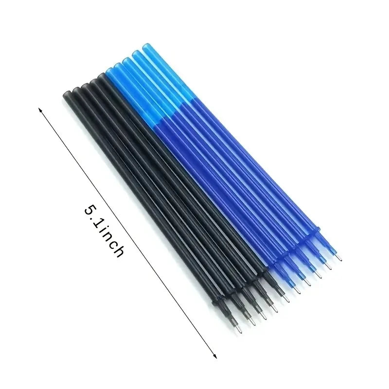 0.5mm Erasable Gel Pen Set 6 Colors Ink Writing Gel Pens Refills Rods Washable Handle for School Office Stationery Supplies