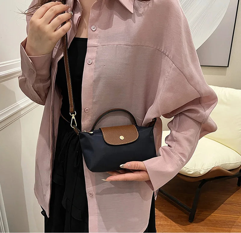 Fashion Small Shopping Shoulder Bag for Women Ladies Nylon Handbags Removable Shoulder Strap Crossbody Bag Female Student Pocket - Tasawoq