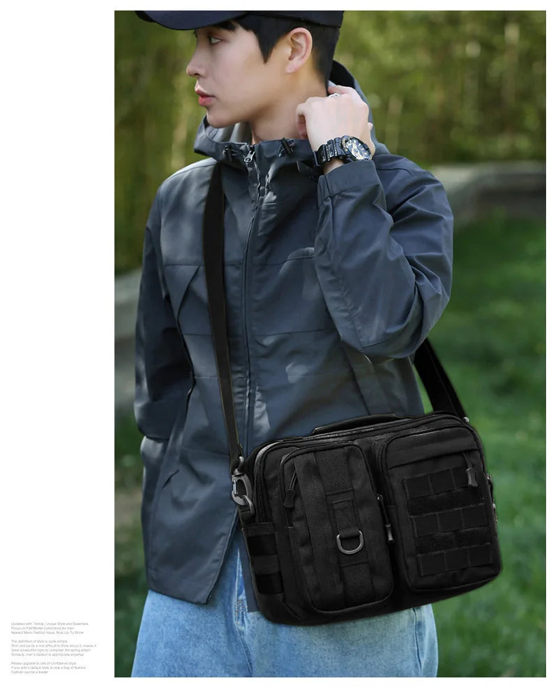 Trekking Tactical Handbags Shoulder Bag Camping for Man Hiking Travel Climbing Fishing Sling Crossbody Outdoor Weekend Molle Bag - Tasawoq