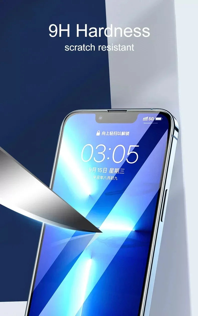 1-5PCS 9D Screen Protector Tempered Glass for IPhone 15 14 13 16 12 11 Pro Max Protective Glass for IPhone X XR XS Max 7 14 Plus