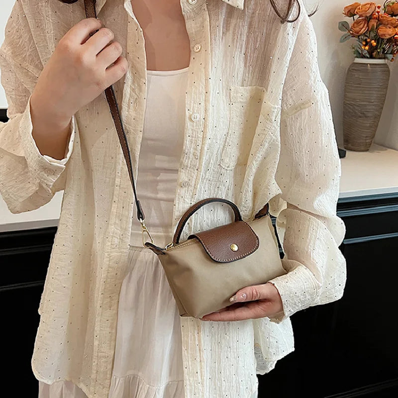 Fashion Small Shopping Shoulder Bag for Women Ladies Nylon Handbags Removable Shoulder Strap Crossbody Bag Female Student Pocket - Tasawoq