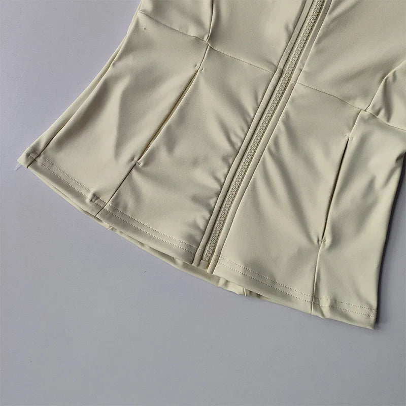 Women Sports Jacket Zip Fitness Yoga Shirt Workout Running Coats Warm Gym Long Sleeve Top Cardigan Slim Tight Jacket Activewear - Tasawoq