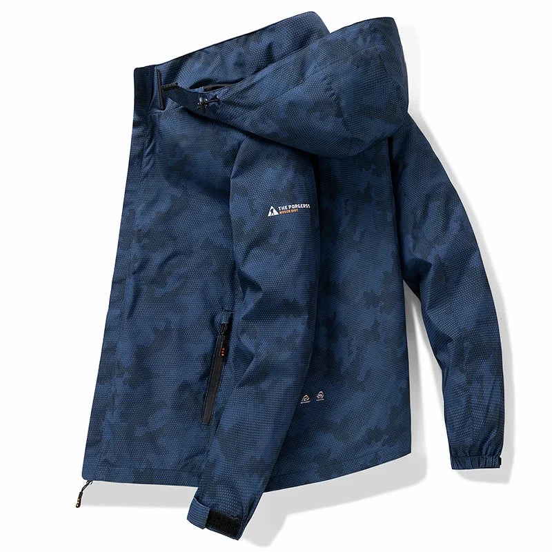 Hooded Hiking Jacket Men Outdoor Bomber Jackets Waterproof Windbreaker 2024 Spring Autumn Sports Casual Cargo Jackets Mens Coats - Tasawoq