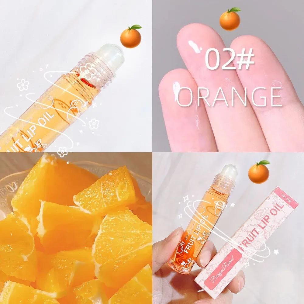 Roll-On Lip Oil, Moisturizing and Hydrating Lip Gloss, Nourishing Lip Balm Liquid for Smooth and Soft Lips, Long-Lasting Shine - Tasawoq