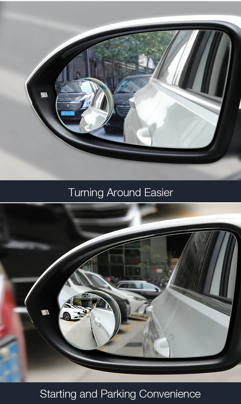 2pcs Blind Spot Mirror Car Rearview Mirror HD Adjustable-Degree Convex Glass Universal Car Assecories Broaden Horizons