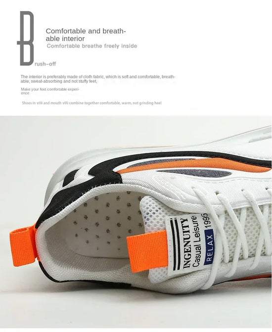 New Trendy Men's Sports Shoes Cushion Running Sneakers Outdoor Leisure Walking Jogging Trainers Soft Sole Breathable Footwear - Tasawoq