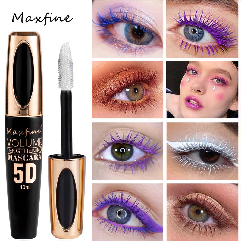 5D Silk Mascara with Big Eyes, Strong and Lasting Black Content and Length, Waterproof and Non-caking, and Prolonged Mascara. - Tasawoq