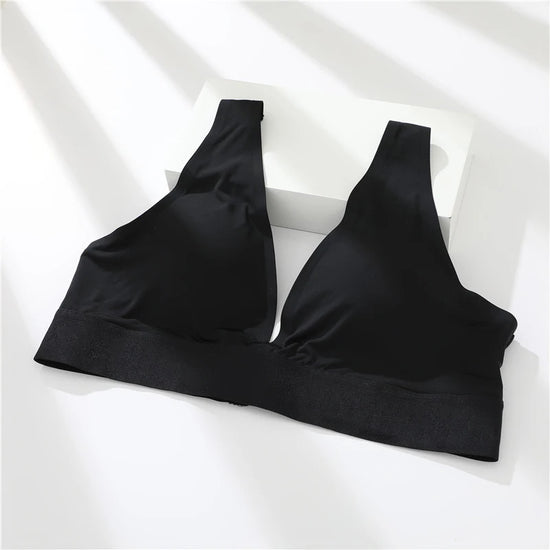 FINETOO Deep V Women Bras Push Up Padded Tops Female Sexy Wireless Underwear Ladies Plus Size Bralette Girls Intimates Lingerie - Tasawoq