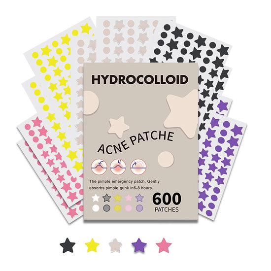 600 PCS/SET Star Pimple Patch Acne Colorful Invisible Acne Removal Skin Care Stickers Concealer Face Spot Beauty Makeup Tools - Tasawoq