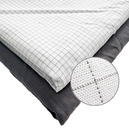 10% Silver Fiber Flat Bedsheet with Earthing Cord Conductive Antistatic Health Protection Sheet Grounded Release Stress - Tasawoq